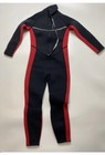 Kids Wetsuit For Boys Black red Full Suit Back Zip Size 8 Neoprene Sea Skin