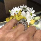 4 50ct Cushion Cut Moissanite Wedding Engagement Ring Real 925 Sterling Silver