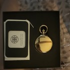 Bolvaint Paris Quartz Full Hunter Gold Tone Pocket Watch W  Chain   Box