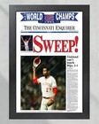 1990 Cincinnati Reds World Series Champions Framed Front Page Newspaper Print