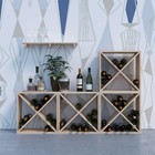 24 Bottles Holder Wine Rack Solid Wood Stackable Storage Cube Display Shelves