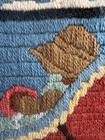 Vintage 1980 Framed Handmade Holiday Crewel Needlepoint 14in By 16in
