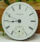 Antique 1900 Elgin 207 18 Size 7 Jewel Pocket Watch Movement With Dial   Hands