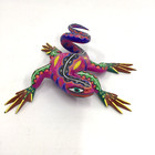 Lizard Alebrije Oaxaca Wood Carved Mexico Folk Art Signed Read