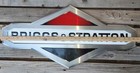 Vintage Briggs   Stratton Original Embossed Metal Dealer Advertising Sign