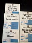 Vintage Rand Mcnally Blue State Map Collection Lot - 16 Folded Road Maps