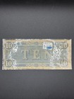 Civil War 1864  10 Ten Dollars Richmond Confederate States Of America Note