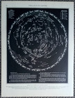 Vintage 1941 Atlas Map Of Location Of Stars   Constellations   Analysis Of World