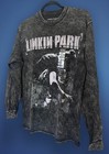 Linkin Park Acid Wash Long Sleeve Graphic Tee Small Distressed Grunge Band New