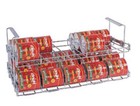 Amco Sm4-b -  10 Can Chrome Rack - Four Shelves - 120 Can Capacity - Front Load