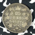 1872-h Canada 25 Cents Lot f0185 Silver 
