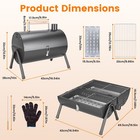 Foldable Charcoal Grill Bbq Grill Double-sided Cooking Design For Camping Pinnic