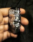 Black Skeleton Gas Flip Lighter Name Engraving Gift