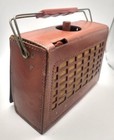 Rare Vintage Emerson Model 840 Tube Radio Series A Leather Body Parts Or Repair