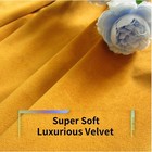 Marigold Velvet Curtains  96 Inches  2 Panels  Super Soft Grommet  Noise Redu   