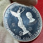 1971 El Salvador 5 Colones Silver Proof Independence Liberty Statue Canas Bust 