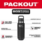 Milwaukee 48-22-8397b Packout 36oz Black Insulated Bottle With Chug Lid