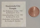 Guatemala City Lds Mormon Counter Stamped Punched On Lincoln Cent Penny Coin