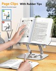Acisland Acrylic Book Stand For Reading-adjustable Holder With 360   Rotating    