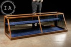 Antique Oak And Glass Countertop Mercantile Display Case