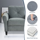 Loveseat Sofa Couch 2-seater Upholstered Sofa Couch Living Room Sofa Gray black