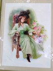 Vintage Pretty Lady Art Print Framed - Cottagecore