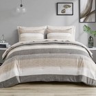  Essentials Comforter Set  Bed In A Bag Comforter   Sheet Set  Full Taupe grey