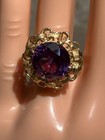 Antique 16kg Ring Sz 6 75 With 6ct Blue To Red Synthetic Alexandrite