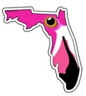 Pink Flamingo Sticker Decal 4  X 5  Florida 