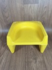 Vintage 1970 s Cosco Yellow Reversible Child Booster Seat 3  6  Hard Plastic