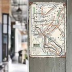 1925 Nyc Mta Subway Lines Map Metal Print Sign 8 x12    Free Subway Train Map