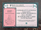 2024 Topps Fred Mcgriff 1989 35th Anniversary On-card Auto  89asa-fm Braves