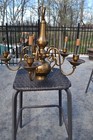 Vintage Antique Brass 5 Arm  Chandelier  Ceiling Light  W center Light  -  Spain