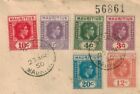 Mauritius 1950 Kgvi Registered Cover From Gpo W  6 Different Stamps