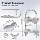 Double Antenna Mast Clamp  Mast To Mast Mount Bracket Kit V Jaw Block U Bolts