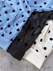 Adidas Polka Dot Sport Tracksuit Stand Collar Jacket Wide   leg Pants 2   piece