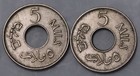 Palestine 5 Mils 1927   1935 Km  3  2 Coins