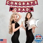 Yquqwn  Maroon Congrats Grad Banner - No Diy  Graduation Banner 2025  Maroon 