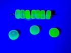 Vintage Rondelle Uranium Glass Beads 6x3mm Green Bicolor Luster Czech Beads 10pc