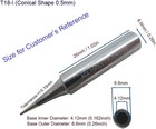 T18 Soldering Tips For Hakko Fx-888d Fx-888 Fx-8801 Fx-600  5 Pcs Tip Set 