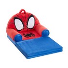 Flip Out Chair Polyester 2-in-1 Kids Toddler Lounger Convertible Sofa Red Blue