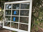 30 X 31  Vintage Large Window Sash Frame Old 12 Pane  Frame 1970s Arts   Crafts