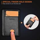 Buffway Slim Mini Id Holder Card Case Front Pocket Leather Wallet For Men Women