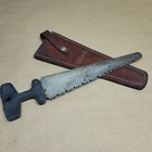 Buck  Usa T Handle Limb  Bone Saw W   Leather Sheath Knife