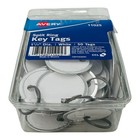 50 Count Avery Key Tags With Split Ring 1 25  Diameter White