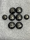 Vintage Ralph Lauren Horse Head Equestrian Plastic   Metal Button Set