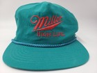 Vintage Miller High Life Nylon Rope Snapback Hat Cap Beer Party Men Women Blue