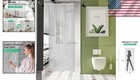 Heavy Duty Waterproof Shower Curtain Liner 36x72 With Weighted Stones   Grommets
