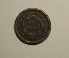1850 1c Large Cent Braided Hair Cent  big Penny 