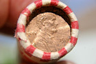 1980  p  Lincoln Cent Original Bank Wrap Roll Crocker Bank Obw Penny Unc Roll